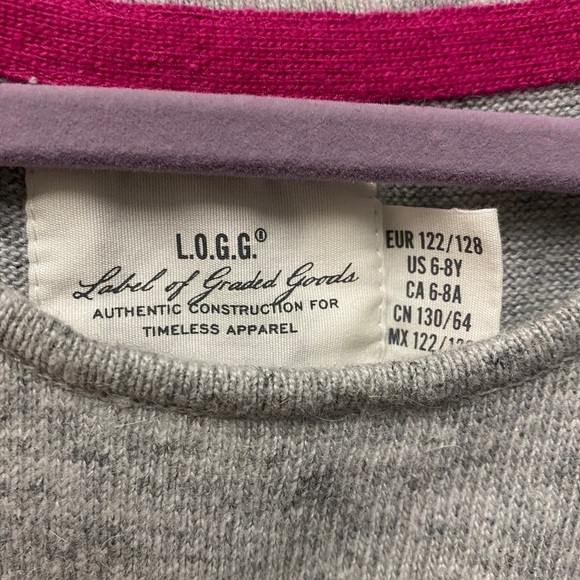 H&M Sweater Girls Size 6-8y Grey with Owl - Picture 5 of 9